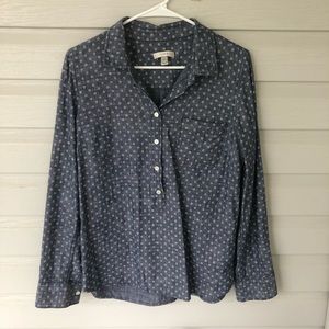 J Crew polka dot dress shirt